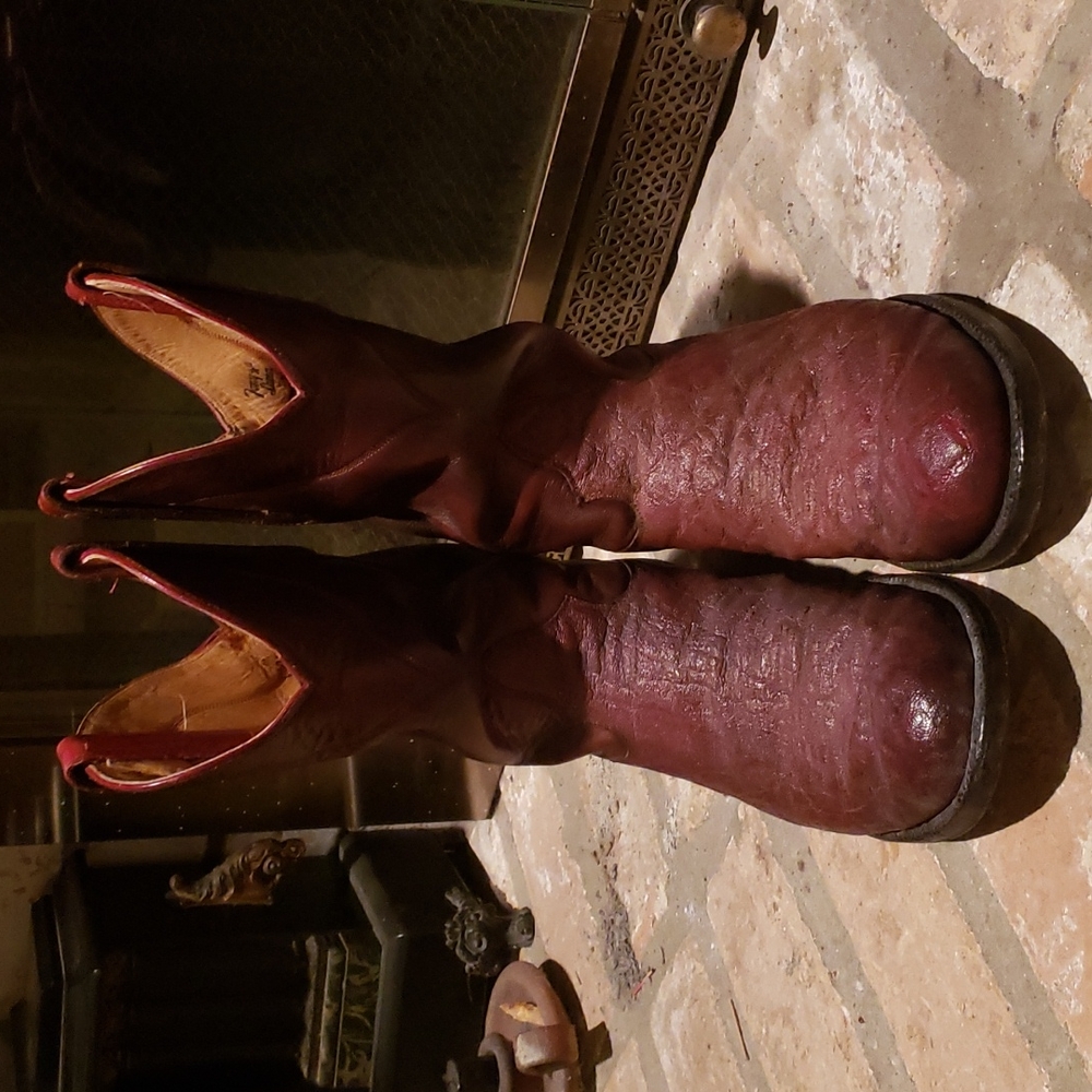 Tony Lama Red/Maroon Elephant Ropers